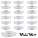 Carvallo växtunderlägg 10-pack Transparent | I 15 cm, 20 cm & 25 cm | BPA-fri & Mångsidig | För inomhusväxter & Hemmet Carvallo