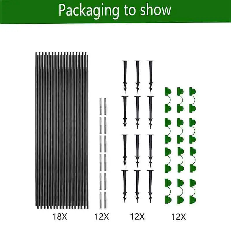 Carvallo FlexGrow trädgårdsbåge-set i fiberglass | DIY växtunnel för odlingsbäddar & förkulturbädd | Rostfri & återanvändbar | Inkl. anslutningsdelar Carvallo