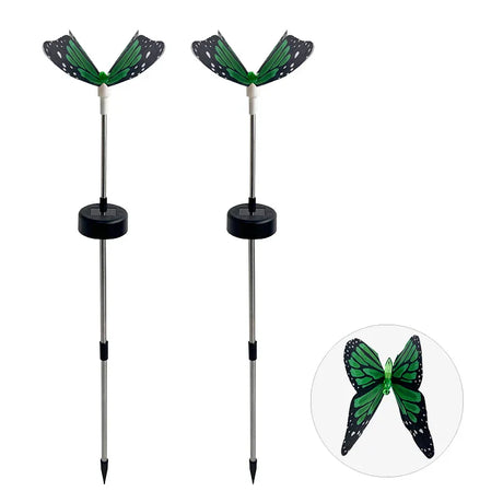 Carvallo Solar-fjärilsbelysning 2-pack | Färgglad & Stämningsfull | För trädgård, balkong, fester & bröllop Carvallo