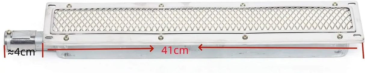 Carvallo Gasgrill med infraröd keramikbrännare | Rostfritt stål | Rektangulär 41 × 8 × 5,8 cm | Rökfri & energieffektiv | För gastronomi & utomhus Carvallo