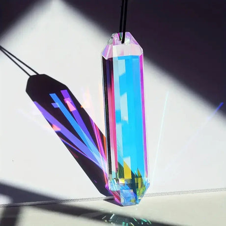 Carvallo solfångare kristall-hänge set | 2 stycken regnbågs prisma för fönster & trädgård | dekoration för hem & utomhus Carvallo