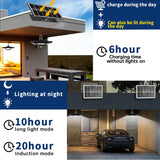 Carvallo LuminoDrop Solhängande lampa med 180 LED & fjärrkontroll | Rörelsesensor & 5 lägen | För terrass, garage & ladugård Carvallo