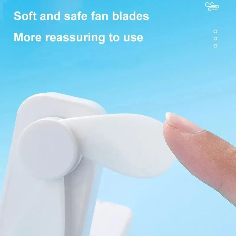 Carvallo-Fällfläkt BrisaFold | USB-laddningsbar & bärbar | Tyst & kraftfull | För skrivbord & på språng Carvallo