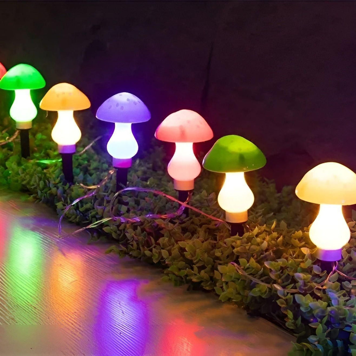 MushroomTwinkle Light - Vattentåliga svamp solfeenljus Carvallo