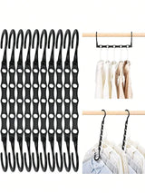 Carvallo Utrymmessparande klädhängare 5/10/20 stycken | Multifunktionella hängare för garderobsorganisation | Robust plastdesign | För mer förvaring i garderoben Carvallo