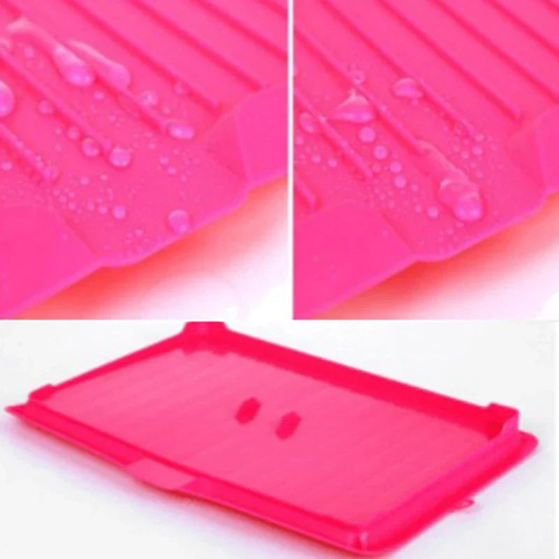 Carvallo Pro Flexibles Avtorkställ | Silikon-avtorkmatta för handfat | Värmetålig & Fällbar | 44,7 x 30,9 cm | Tallsortering för kök Carvallo