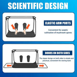 Carvallo MycoCube 91 | Transparent PVC-växthus | Fällbar & Lufttät | 91x59x58 cm Carvallo