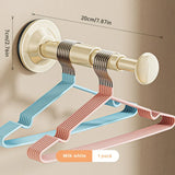 Carvallo FlexiHang | Teleskopfäste med sugkopp | Justerbar & borrfri | För badrum, hall & tvättstuga Carvallo