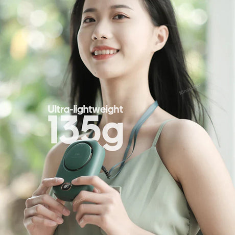 Carvallo Mini-fläkt | 3-stegs turbo | LED-display & batteri 2000 mAh | kompakt & uppladdningsbar Carvallo