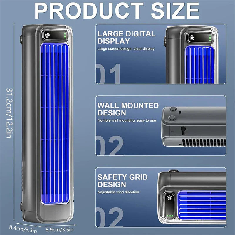 Bärbar bladlös luftkonditionering med USB-laddning och 3 hastigheter Carvallo