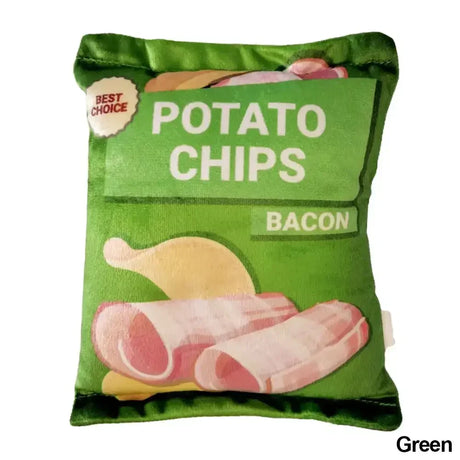 Carvallo | Roligt knastrande leksak för hundar | Potatischips-design | Plysch & Squeak-funktion | För små & medelstora hundar Carvallo