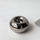 Elegant Silver Candle Holder with Minimalist Design Carvallo