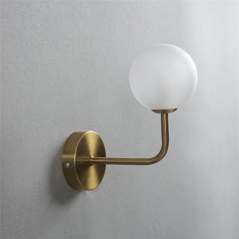 NordicLuxe - Glas Vägglampa - Modern LED Lampa för Sovrum och Vardagsrum Carvallo