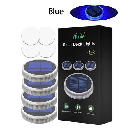 Carvallo StepLights | 4-pack solgångljus | IP68 vattentålig | Klistermontering utan borrning | För trädgård, terrass & gångar Carvallo