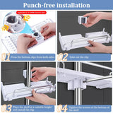 Carvallo Halter | Justerbar duschhuvudshållare & hylla | 2-i-1 design | Platsbesparande plast Carvallo