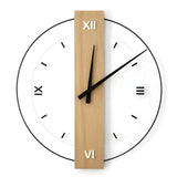 RusticCircle Klocka - Rund Tyst Trä Tyst Väggklocka Carvallo