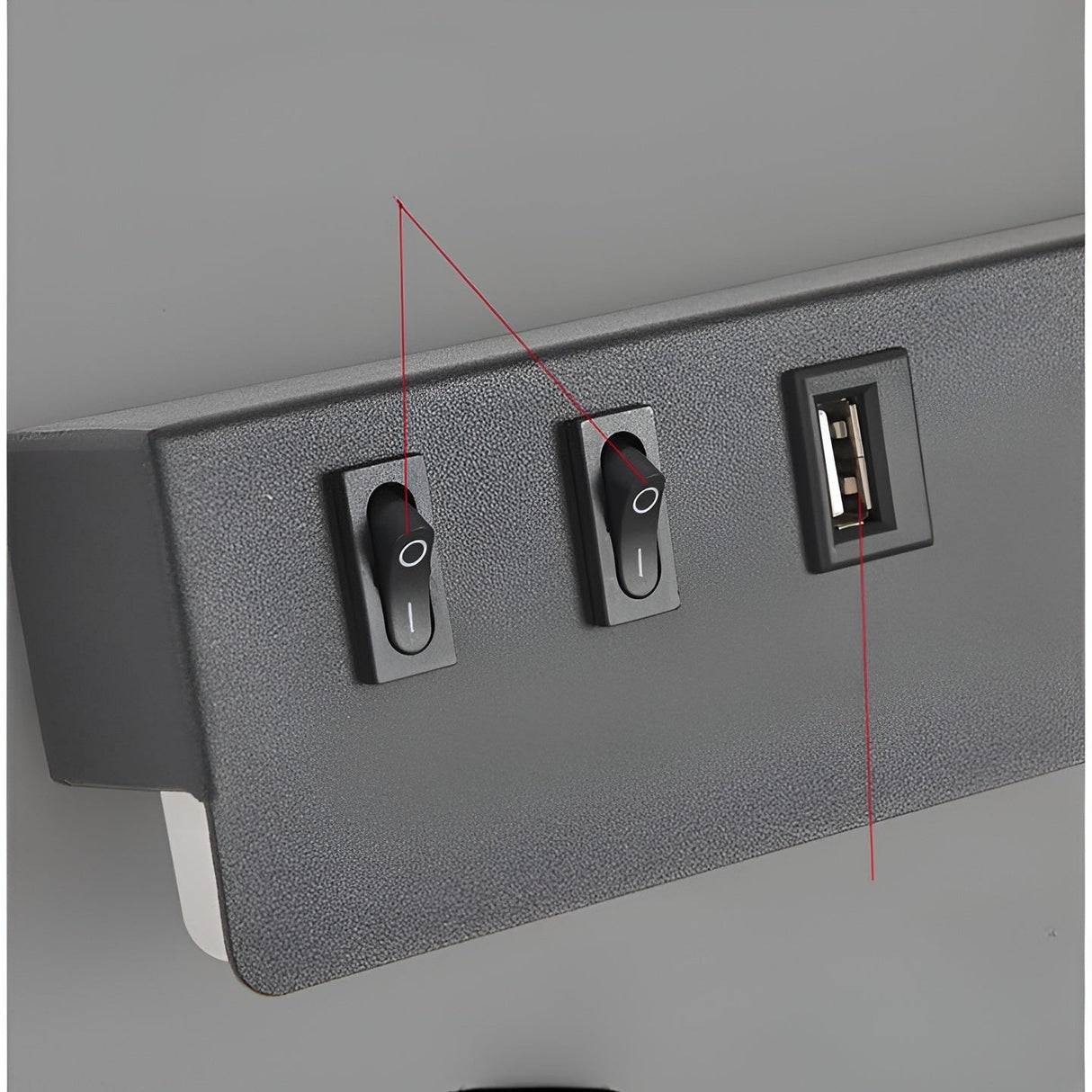 NordicBright Light - Nordic LED Vägglampa med Switch Carvallo