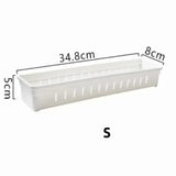 Carvallo FlexSort Lådor Organizer Box | Justerbar med avdelare | För Kök, Kosmetik & Kontor | Vit | S/L Carvallo