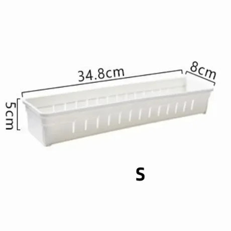 Carvallo FlexSort Lådor Organizer Box | Justerbar med avdelare | För Kök, Kosmetik & Kontor | Vit | S/L Carvallo