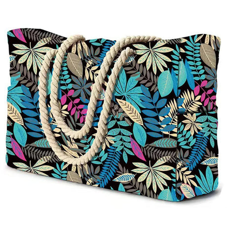 Carvallo Randig Strandväska med dragkedja | Fällbar & Vattentät | Sandresistent Canvas | För resor & semester Carvallo