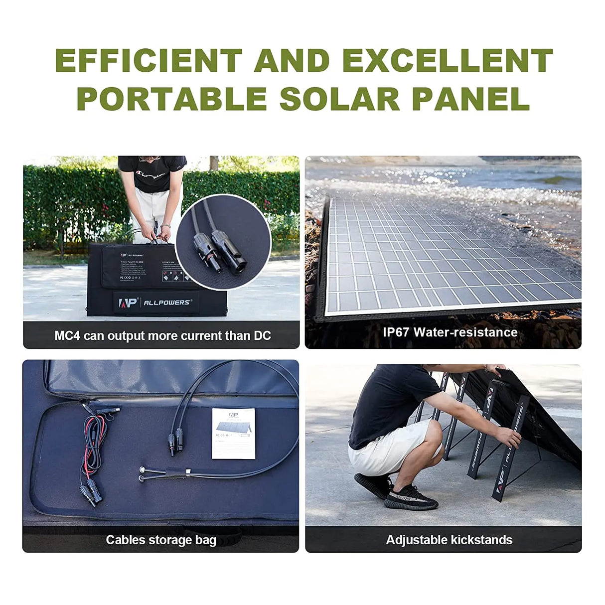 Carvallo Solpanel SolNova Pro | 100W / 140W / 200W | Hög effektivitet | IP67 Vattentät | För camping, balkong och off-grid Carvallo