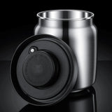 Royallure Vakuumförseglad Kaffe-böna Förvaringsbehållare 304 Rostfritt Stål Burk Carvallo