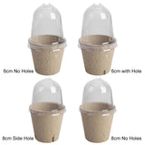 Carvallo Biologiskt nedbrytbara såjordkrukor 10-pack | Med växthuslock | För grönsaker, örter & blommor | Hållbar groddhjälp Carvallo