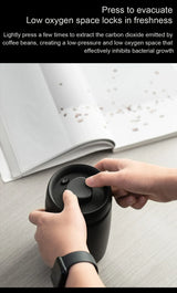 Royallure Stålkontainer med vakuum för kaffe, te och kök Carvallo