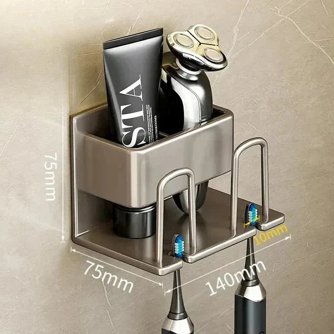 Carvallo - Multifunktionell väggmonterad tandborsthållare med förvaring Carvallo