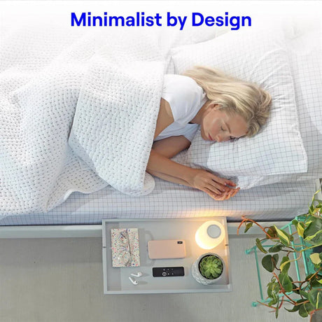 Carvallo Tray Sänghylla med hållare | Praktisk nattduksbräda för säng & loftsäng | 32 × 23,3 × 5,3 cm Carvallo