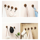 Carvallo Holzhaken Woodiva WallHook | Massivt trä valnöt | Nyckel-, handduks- & rockkrok | För kök, badrum & hall Carvallo