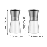 Carvallo Salt- & Pepparkvarn i glas och rostfritt stål | Kryddkvarn med justerbar malverk | För peppar, salt, spiskummin & mer | Aromafrisk & lätt att fylla på Carvallo
