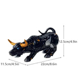 Elévo | Wall Street Bull Market Resin Ornament Feng Shui Wealth Figur Figurine Carvallo