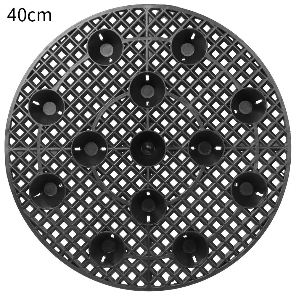 Carvallo växtkruka underlägg med ståfunktion | Golv- & terrasskydd | 20/30/40 cm Ø | För inomhus & utomhus Carvallo