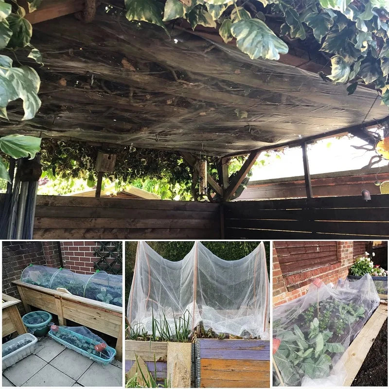 Carvallo grönsaks skyddsnät | Högdensitets insektsnät av polyeten | UV-beständig & luftgenomsläpplig | För odlingsbäddar & grönsaksodling Carvallo