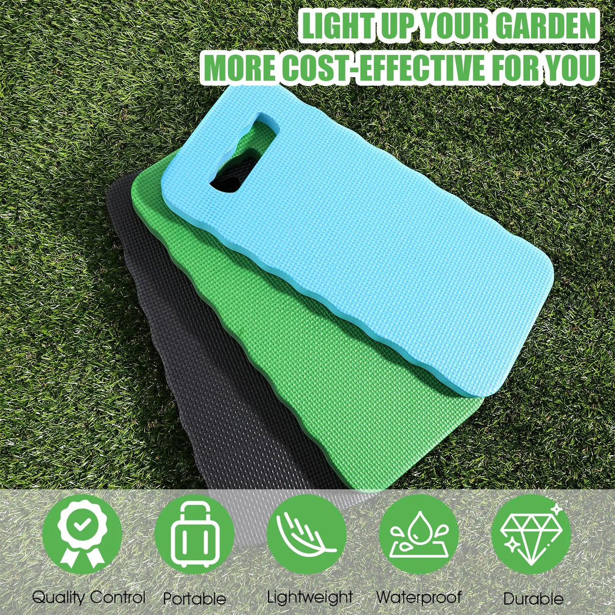 Carvallo FlexiComfort ProPad | EVA-skumgummi | Knä- & arbetsunderlag för trädgård, yoga, fitness & hushåll | 39×17×1,5 cm Carvallo