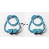 Carvallo gardinstång med magnet | 2-pack | Tjock rep-design & Stark grepp | För vardagsrum, sovrum & kök Carvallo