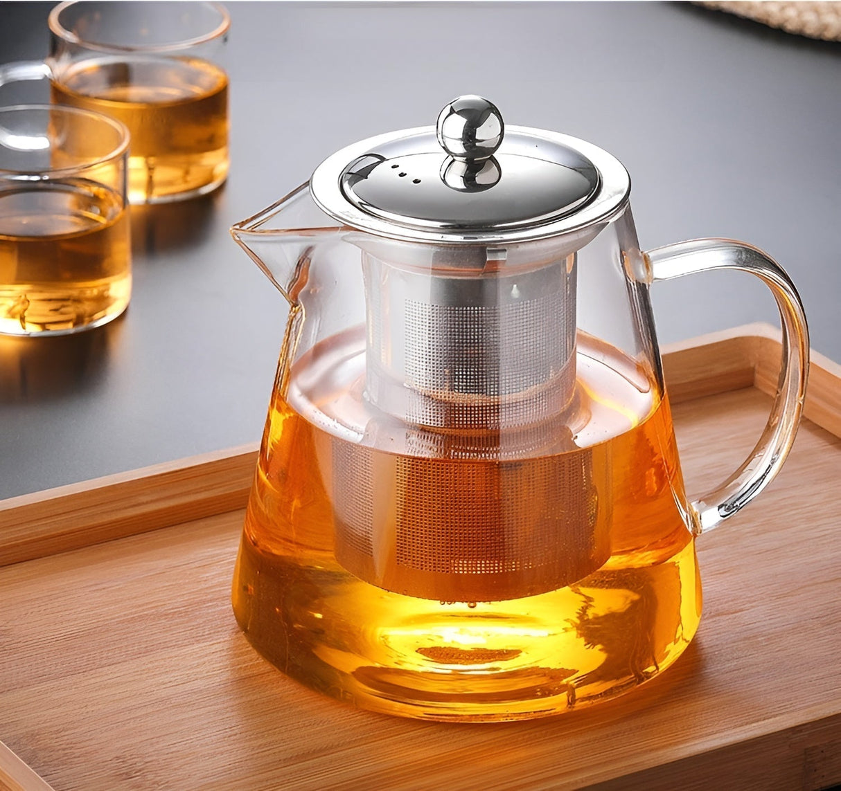 Carvallo Claritéa | Borosilikatglas | Med rostfritt stålfilter & trälock | Värmebeständig & diskmaskinssäker Carvallo