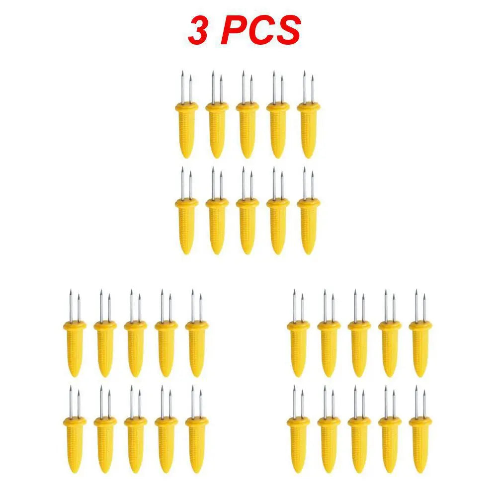 Carvallo rostfritt stål majsgafflar set | Värmetålig & Återanvändbar | För grill, camping & kök | 6 × 2 cm Carvallo