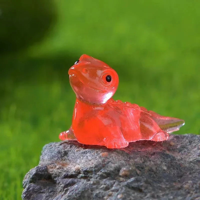 Carvallo Glow Lizard Set | 10-pack Luminescent Mini Lizards | Resin Figures for Terrarium, Fairy Garden & DIY Decor Carvallo