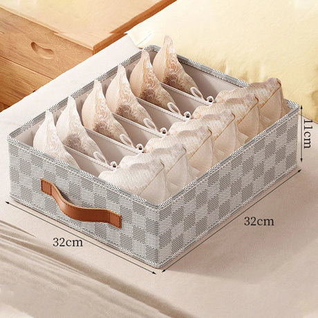 Carvallo Lådor Organiser Box | För underkläder & strumpor | Fällbar & platsbesparande | Högkvalitativ polyester Carvallo