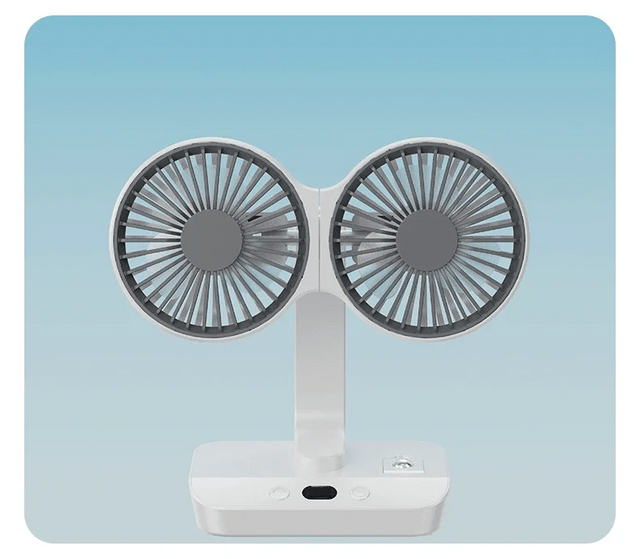 Carvallo Bordsfläkt Trådlös | 8000mAh Batteri | 90° Svängbar & 4-Stegs Vind | LED-Display & USB-Laddning Carvallo