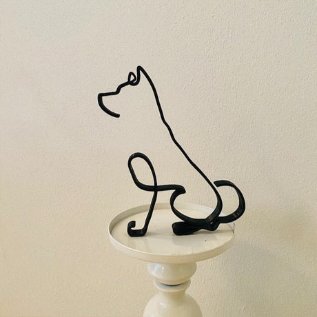 Minimalistisk hund konstskulptur-Home-Hemnix-Shiba Inu-Hemnix