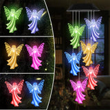 Carvallo ColorChime Solvindspel med färgväxling | LED-belysning på natten | Väderbeständig & Dekorativ | För Trädgård, Balkong & Fönster Carvallo