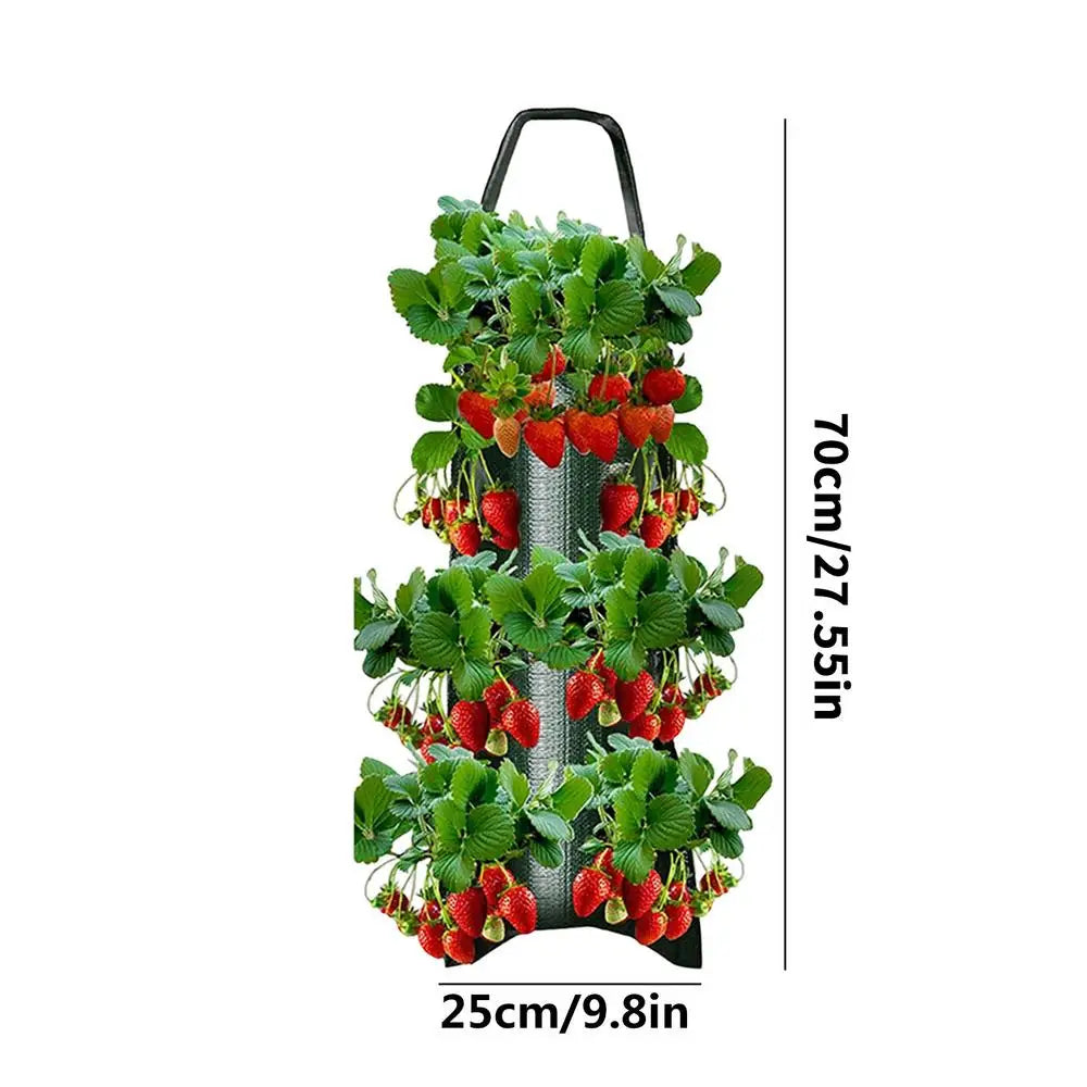 Carvallo Planter bag with 4/6/8/10 openings | Hanging & Breathable | For strawberries, tomatoes & herbs | Durable canvas fabric Carvallo