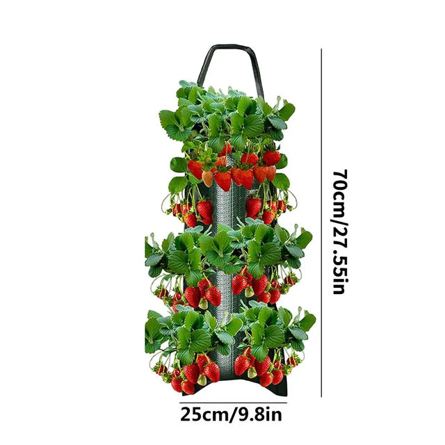 Carvallo Planter bag with 4/6/8/10 openings | Hanging & Breathable | For strawberries, tomatoes & herbs | Durable canvas fabric Carvallo