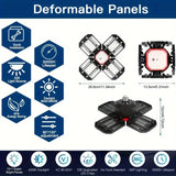 Carvallo LED Garage Lamp | Foldable Ceiling Light with 3–12 Adjustable Panels | E27 Socket | 6500K Daylight – For Workshop, Warehouse & Garage Carvallo