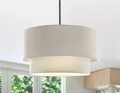LinenForm Taklampa – Minimalistisk Tygpendel i Modern Design Hemnix