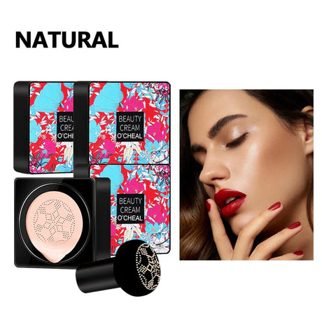 Carvallo Cream Cushion Set Luméa Glow | Med Mushroom-applikator | 4-delad i presentlåda | Foundation & Concealer i ett Carvallo