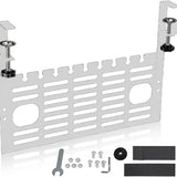 Carvallo Kabelhantering Under-Bord | Metallkabelkorg med klämfäste | 40 × 17 cm | För skrivbord 1–6 cm tjocklek Carvallo